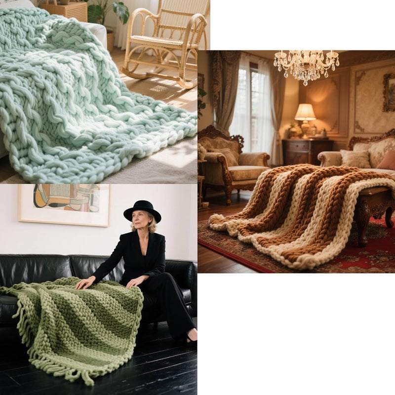 MEYAGO 82.5" Chunky Knit Blanket Knitting Loom – Foldable & Portable DIY Knitting Loom for Beginners & Experts,Knitting Tool for Chunky Yarn (New) - Image 5